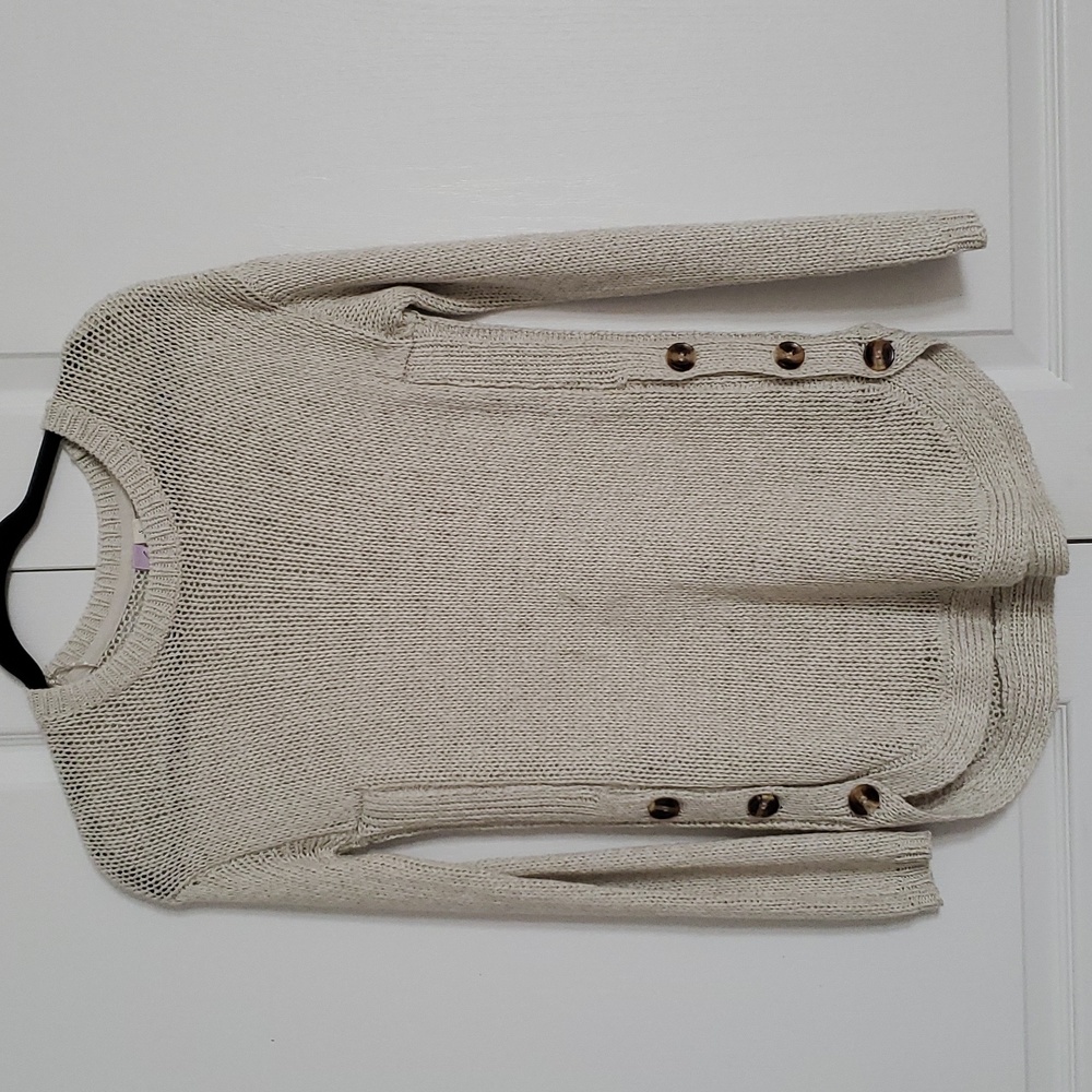 Alya Cream Crew Neck Sweater